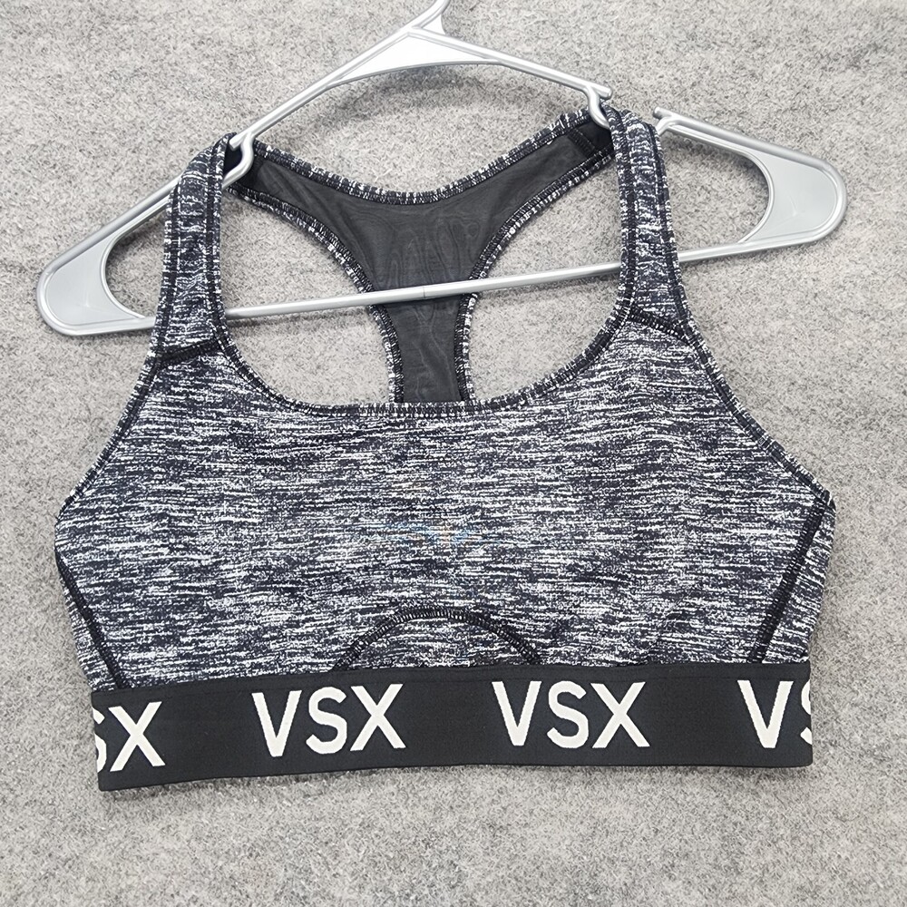 Victoria Secret VSX Sports Bra Womens Large Pull Over Gray